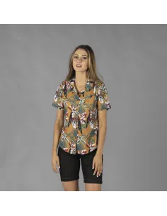 Camisa cuello mujer Hawaiana solapa 2