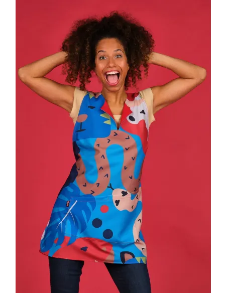 Estola para maestra animales rojo de lacla Estola para maestra animales rojo de lacla