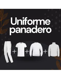Pack uniforme panadero/a: camiseta, sudadera, chaqueta y pantalón