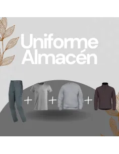 Pack uniforme almacén: camiseta, sudadera, chaqueta y pantalón