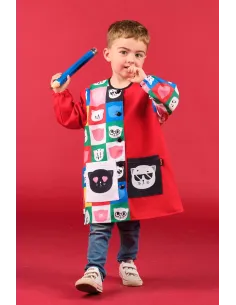 Bata infantil botones caras lacla