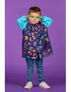 Bata infantil botones camaleones lacla