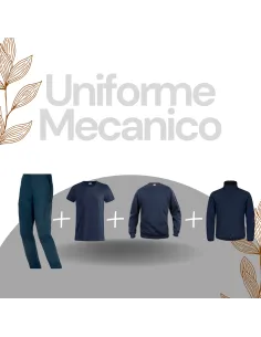Pack uniforme taller mecánico: camiseta, sudadera, chaqueta y pantalón