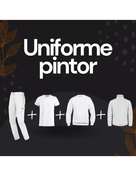 Pack uniforme pintor/a: camiseta, sudadera, chaqueta y pantalón