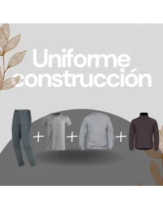 Pack uniforme construcción: camiseta, sudadera, chaqueta y pantalón
