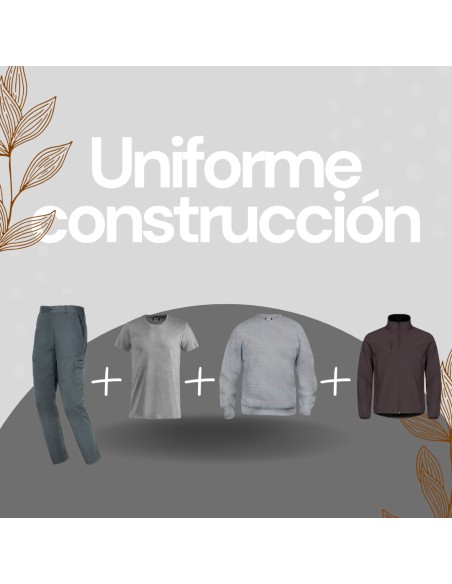 Pack uniforme construcción: camiseta, sudadera, chaqueta y pantalón