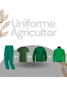 Pack uniforme jardinería agricultura: camiseta, sudadera, chaqueta y pantalón