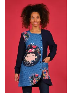 Bata maestra viva la vida flores Lacla