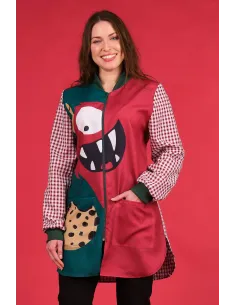 Bata de maestra monstruo galleta lacla