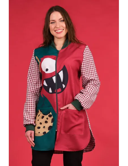 Bata de maestra monstruo galleta lacla