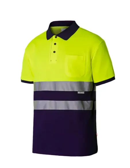 Polo algodón en bicolor alta visibilidad Velilla 305513