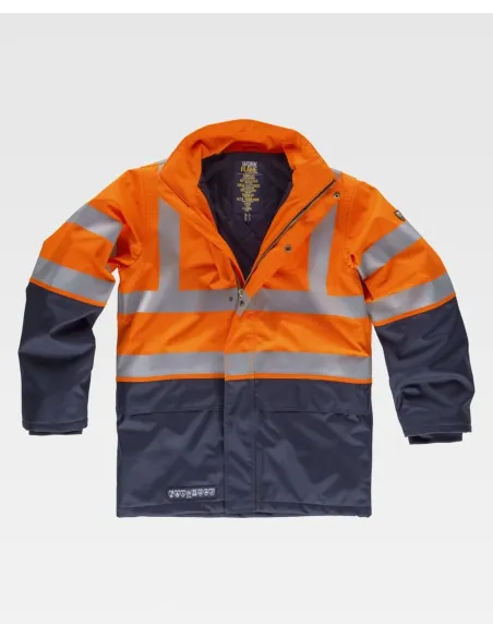 Parka ignifuga, impermeable, y de alta visibilidad