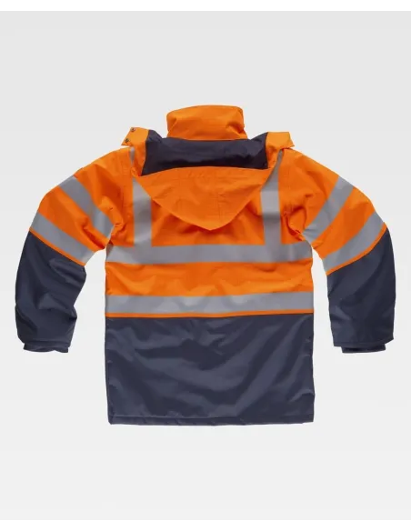 Parka ignifuga, impermeable, y de alta visibilidad