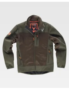 Chaqueta combinada de color verde caza