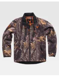 Chaqueta de Workteam de cuello alto con estampado vegetal
