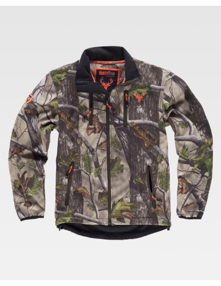 Chaqueta de Workteam de cuello alto con estampado vegetal
