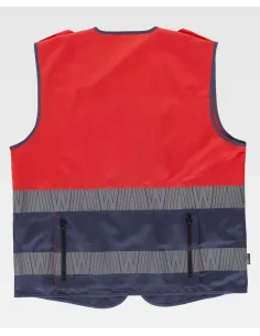 Chaleco rojo con cintas reflectantes de Workteam C3687 2