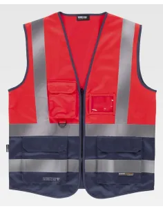 Chaleco rojo con cintas reflectantes de Workteam