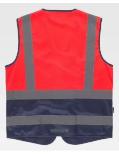 Chaleco rojo con cintas reflectantes de Workteam 2