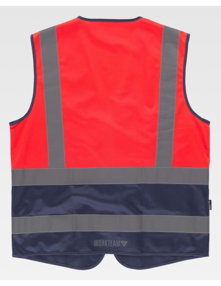Chaleco rojo con cintas reflectantes de Workteam