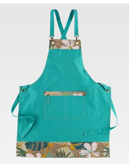 Delantal con bolsillo estampado de Workteam M758