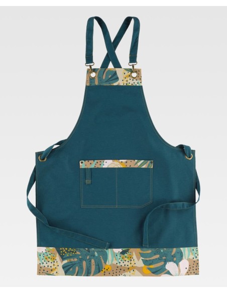 Delantal con bolsillo estampado de Workteam M758