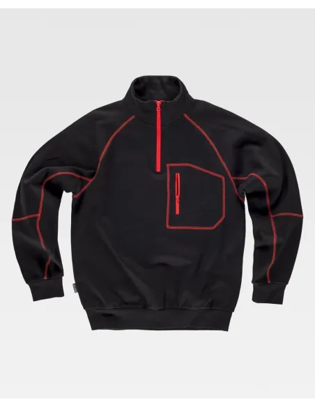 Sudadera con costuras combinadas de Workteam