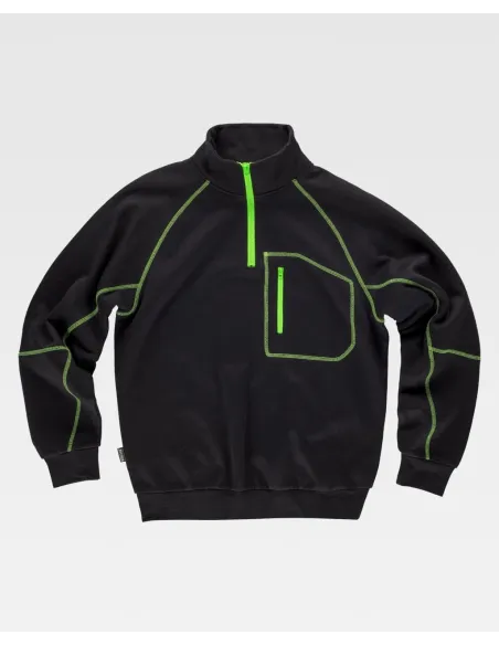 Sudadera con costuras combinadas de Workteam