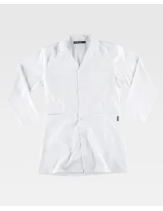 Bata unisex de cuello con solapa de Workteam