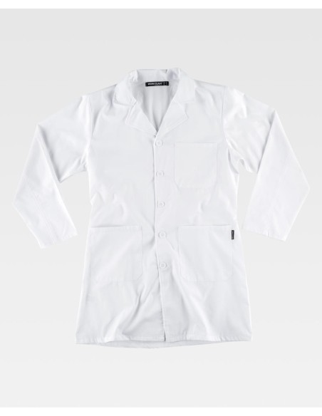 Bata unisex de cuello con solapa de Workteam