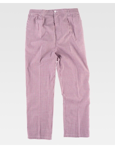 Pantalón unisex de tejido de cuadros de Workteam