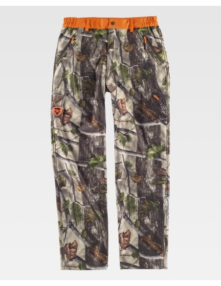 Pantalón estampado camuflaje de bosque de Workteam S8360