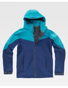 Chaqueta con capucha desmontable multicolor de Workteam