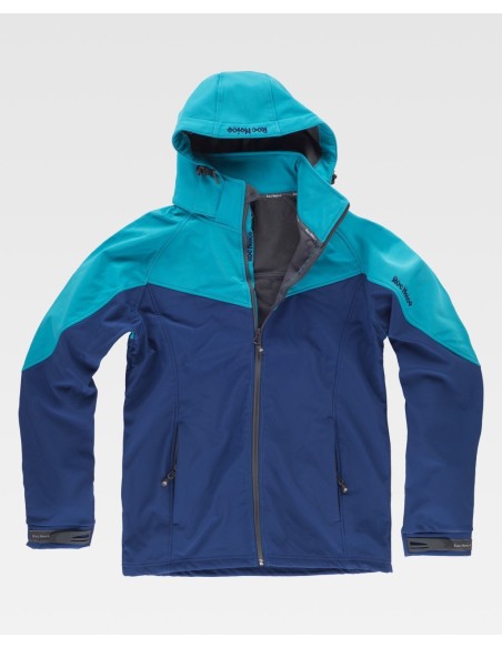 Chaqueta con capucha desmontable multicolor de Workteam
