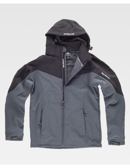 Chaqueta con capucha desmontable multicolor de Workteam