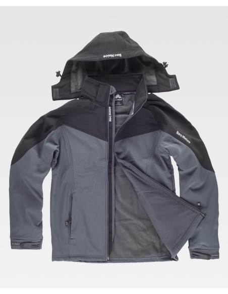 Chaqueta con capucha desmontable multicolor de Workteam