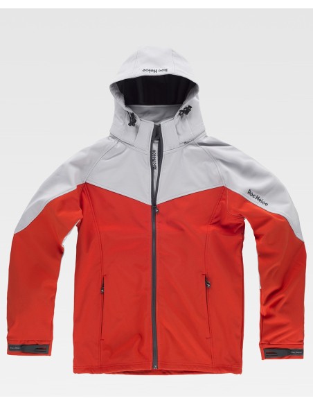 Chaqueta con capucha desmontable multicolor de Workteam