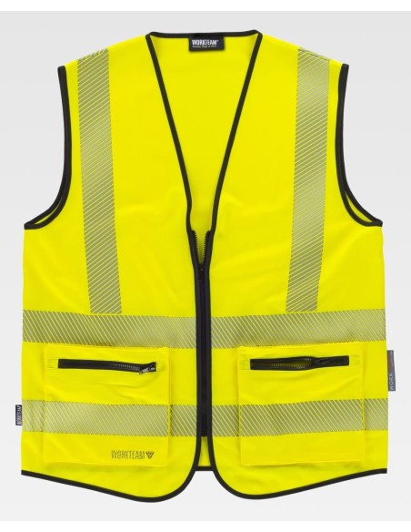 Chaleco de alta visibilidad con cintas reflectantes Workteam C3605
