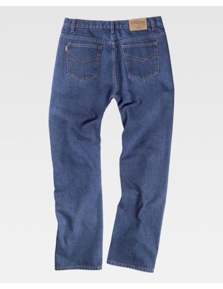 Pantalón vaquero de cinco bolsillos Workteam B4003