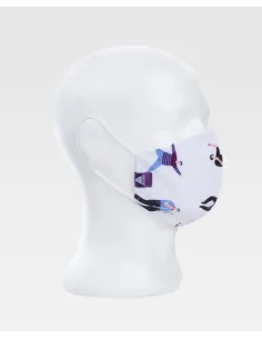 Mascarilla reutilizable con estampado de personas Workteam