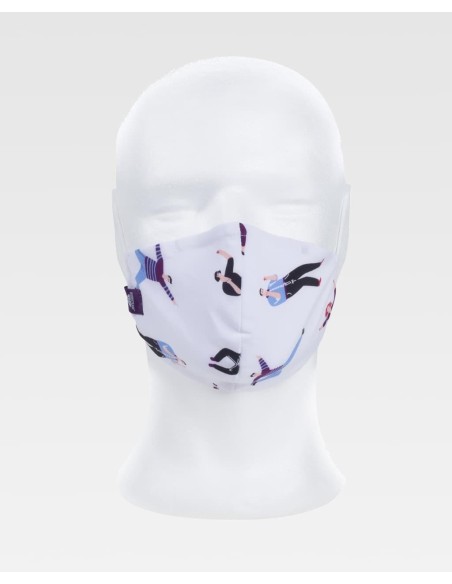 Mascarilla reutilizable con estampado de personas Workteam