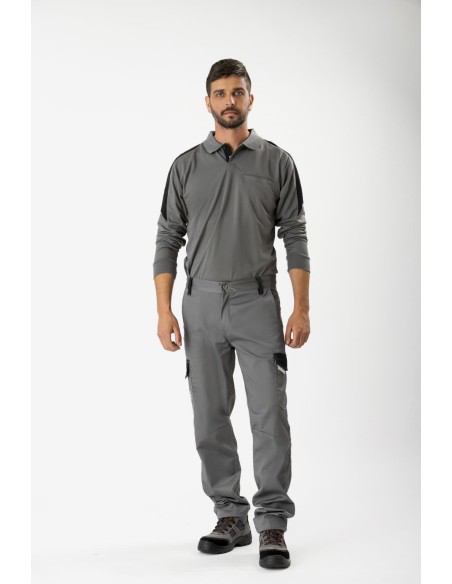 Polo manga larga con reflectantes WF2852 workteam