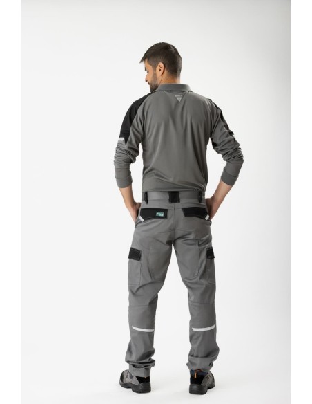 Polo manga larga con reflectantes WF2852 workteam