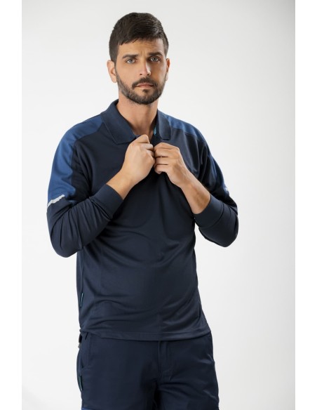 Polo manga larga con reflectantes WF2852 workteam