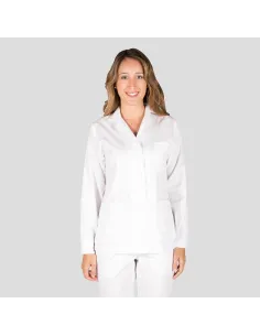 Bata de mujer corta blanca de Garys