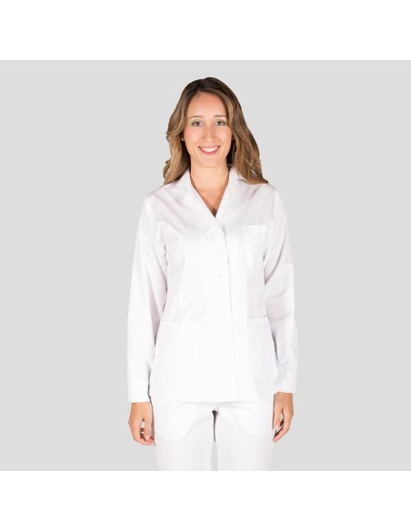 Bata de mujer corta blanca de Garys