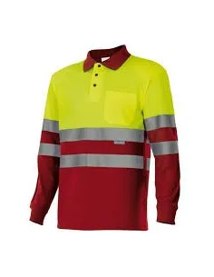 Polo bicolor alta visibilidad de manga larga 2