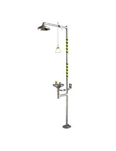 Ducha con lavaojos de emergencia BASIC pedestal inoxidable Faru C750SS