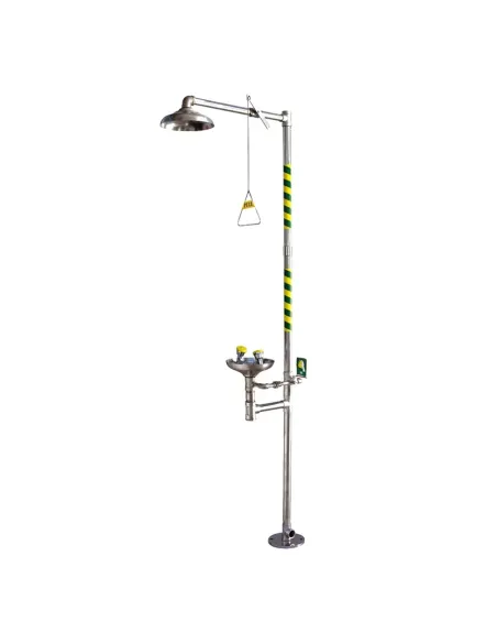 Ducha con lavaojos de emergencia BASIC pedestal inoxidable Faru C750SS