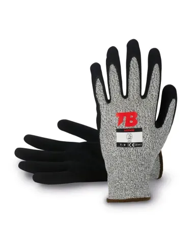 Guante de nylon resistente al corte  E de nitrilo FOAM negro